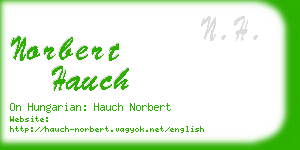 norbert hauch business card